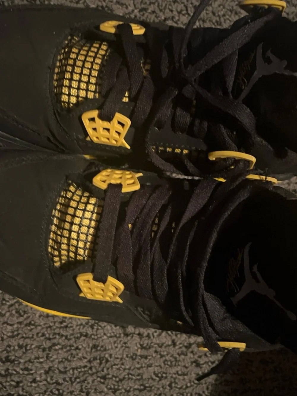 Jordan Men’s Black and Yellow High-Top Sneakers